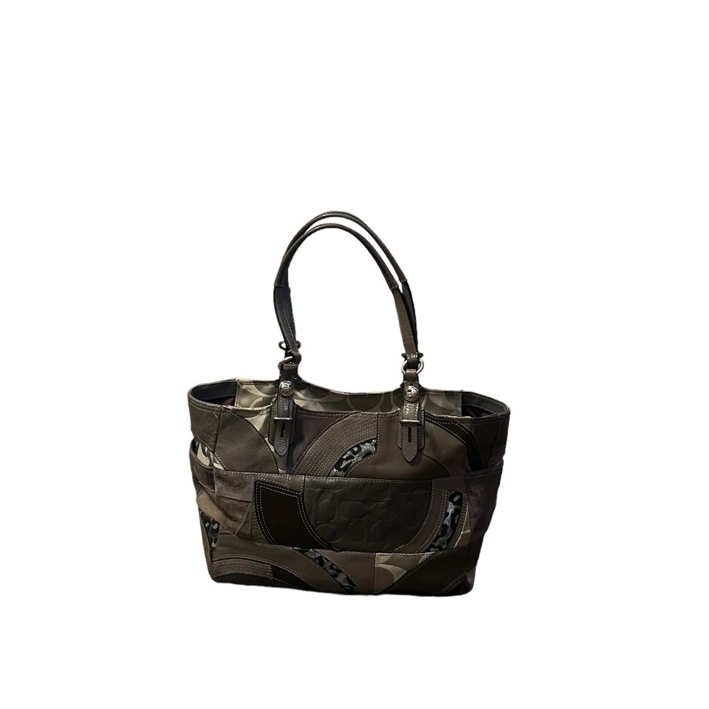 Coach Black and Gray Shoulder Bag